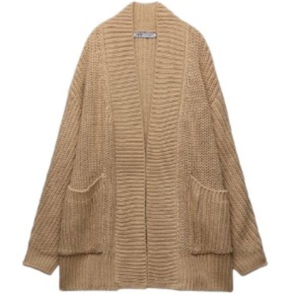 Zara Sweaters - Zara Oversized Chunky Heavyweight Knit Open Cardigan